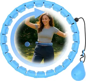 Weighted Hula Circle Hoops for Adults Infinity Hoop Plus Size 47 Inch 24 Detachable Links for Women