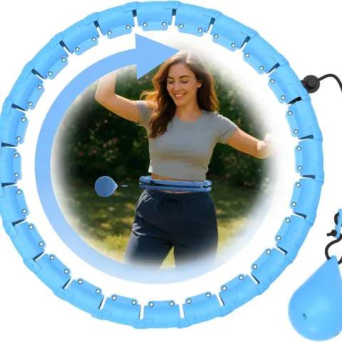 Waist Hula Hoop for Adults - 47-Inch Infinity Hoop with 24 Detachable Links, Plus Size Fitness Exercise Home Workout Equipment
