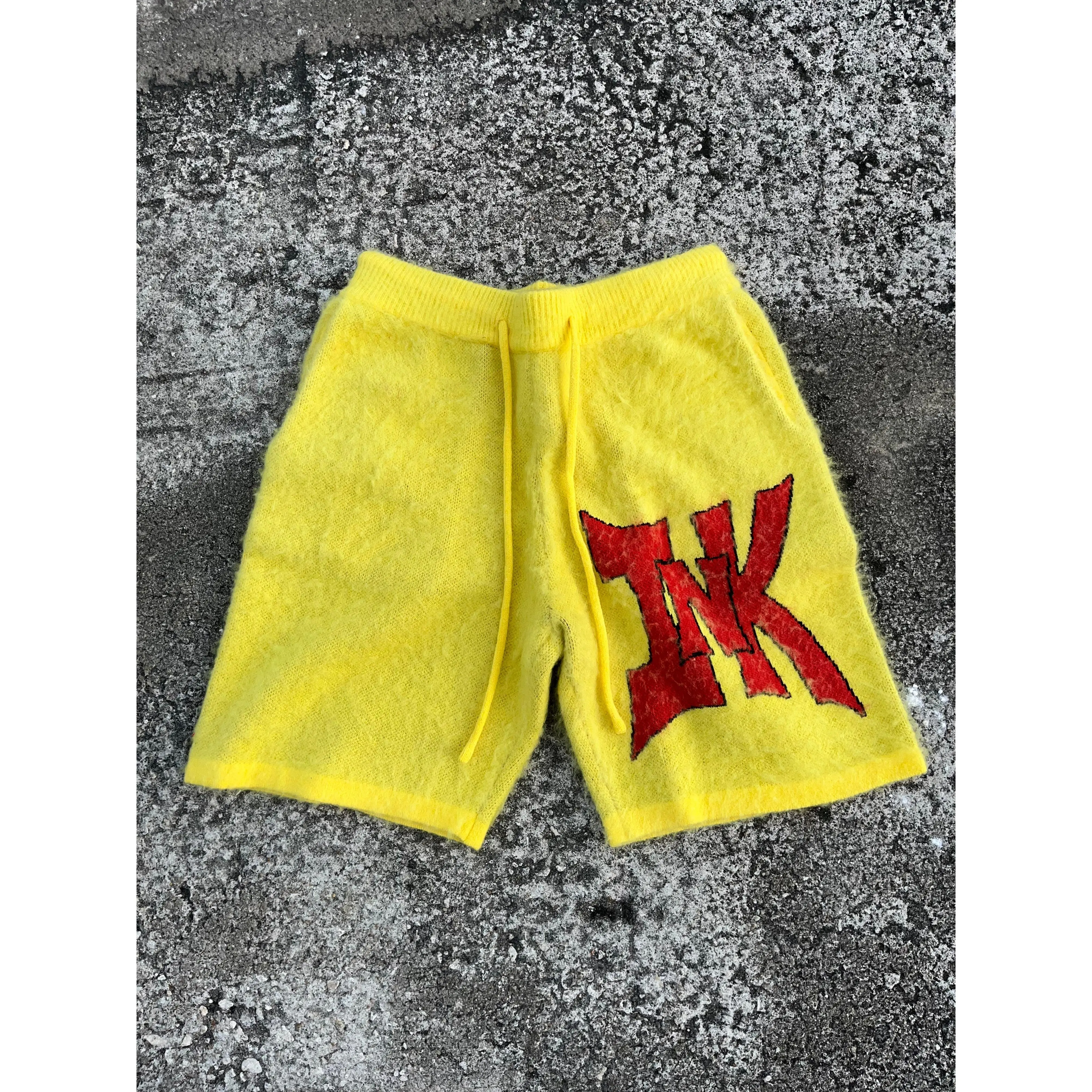 Yellow Mohair Shorts V1