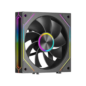 PCCOOLER F3 X120 12cm ARGB PWM Chassis Fan Reverse Black Blade Wireless Block Splicing Speed Regulation Computer Cases RGB Computer Case Cooling Fan thread  ripper