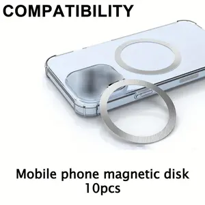 10pcs magnetic ring clips, suitable for wireless chargers, sticker magnets, car phone holders, Cell Phone Clip, Accessories
