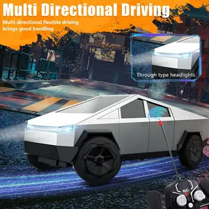 Tesla Remote Control Pickup Truck Toy Car 2.4GHz, 20m Range, 500mah Lithium Battery, Unisex Gift for Kids 3-12 Years, Requires Aa Batteries Remote Controlled Car