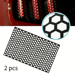 Car Rear Tail Light Lamp Stickers, Honeycomb Type Decal Black, Car Decorative Sticker