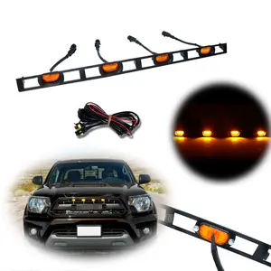 1pcs Brand new and quality Amber Front Bumper Hood Grille LED lamps Lights W/e Harness For 2012 2013 2014 2015 Toyota Tacoma