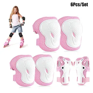 Protective Gear Set, 6 Counts/set Knee Pads & Elbow Pads & Wrist Guard Protector, Protective Gear Set for Scooter, Skateboard, Bicycle, Inline Skating, Cycling