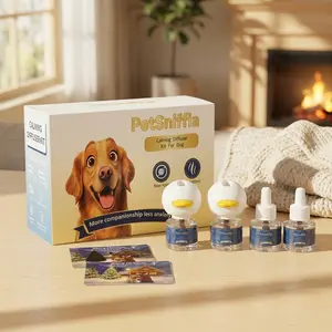 Adanced Dog Calming Diffuser for aStress,DestructiveBehavior, Pee Accidents, Separation Anxiety,Barking,Aggression & Chewing - 2 count Refill Included30-Dayeach - Packaging May Vary