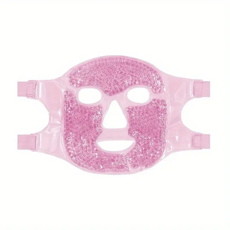 Reusable Cold Therapy Facial Face Mask Ice Pack, Reduces Swelling and Dark Circles, Gel Bead Heat/cold Pad, Ideal for Men and Women Sleep Cooling Daily Swelling Reduction