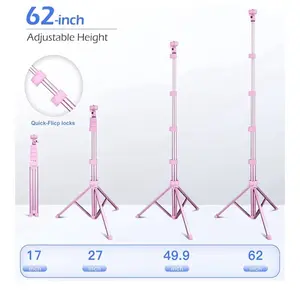Sensyene Brand 62" Phone Tripod with Remote for iPhone Android Upgraded Tripod Stand & Selfie Stick Compatible with iPhone 16 15 14 13 Mount Aluminum Face Tracking Smartphone Portable Cellphone Tripod with Nylon Shell Anti-Shear Design