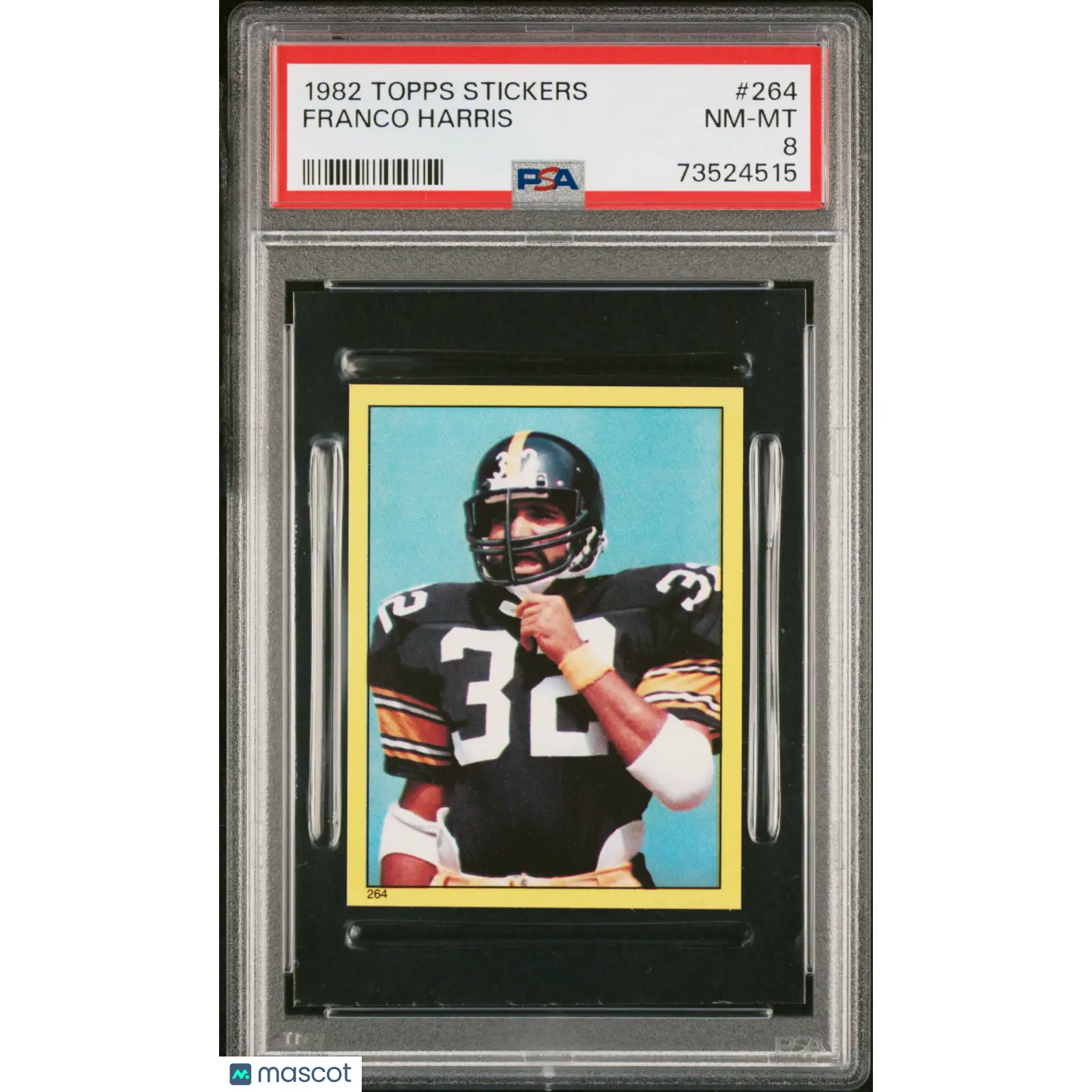 Franco Harris PSA 1982 Topps Stickers Football #264 8 73524515