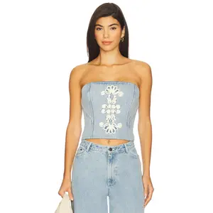 The Wolf Gang El Toro Bustier in Denim