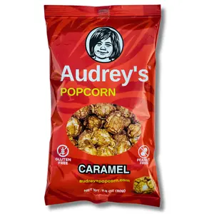 Audrey's Popcorn Caramel Flavor - Gluten Free & Peanut Free Snack - 2.8 oz Bag - Indulge in Delicious Gourmet Caramel Flavored Popcorn