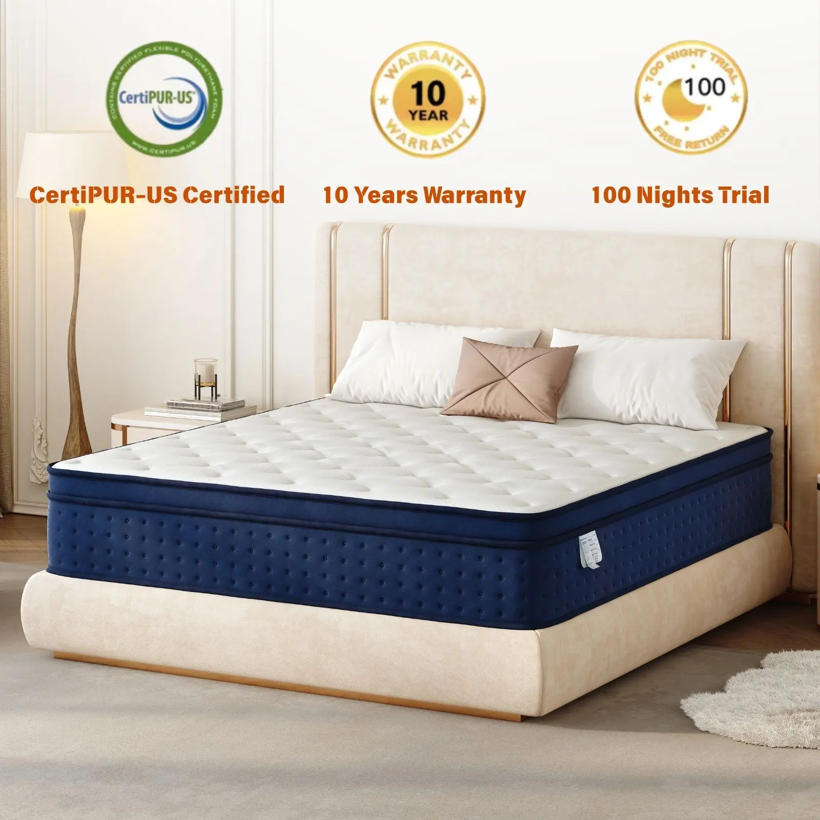 10/12/14 Twin, Full, Queen, King Mattress Memory Foam And Spring, Hybrid MattressMedium Firmness, Lumbar Support, For Home Rooms Hotels, Ergonomic queen size mattress Interior Modern queen size mattress medium firm