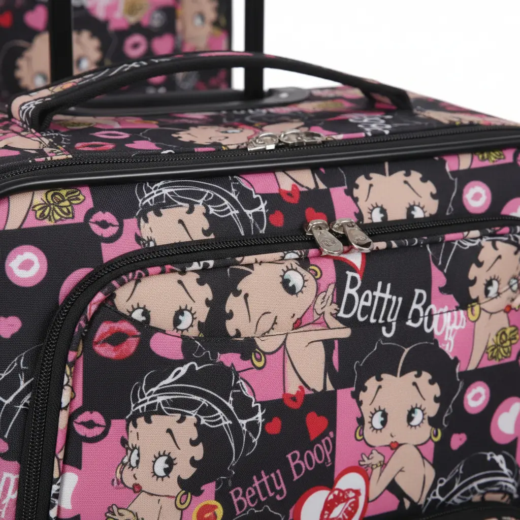 Betty Boop 3-Piece Expandable Softside Luggage Set with Wheels