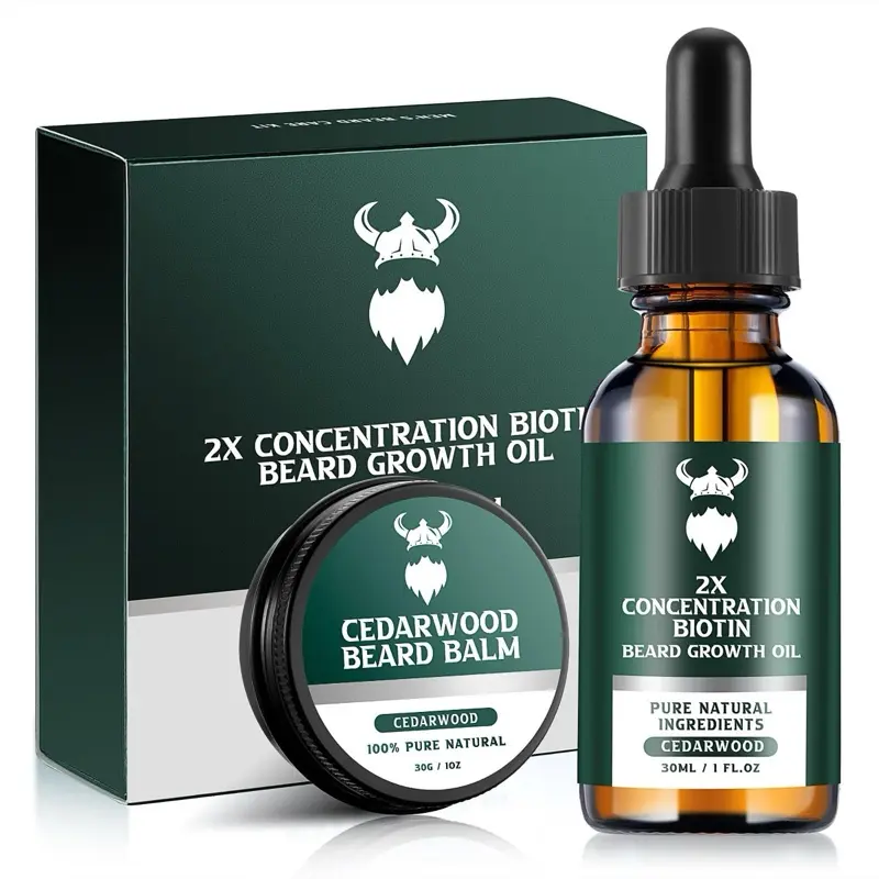 MistySprite Beard Oil & Growth Balm for Men, Nourishing & Strengthening Beard Care Kit