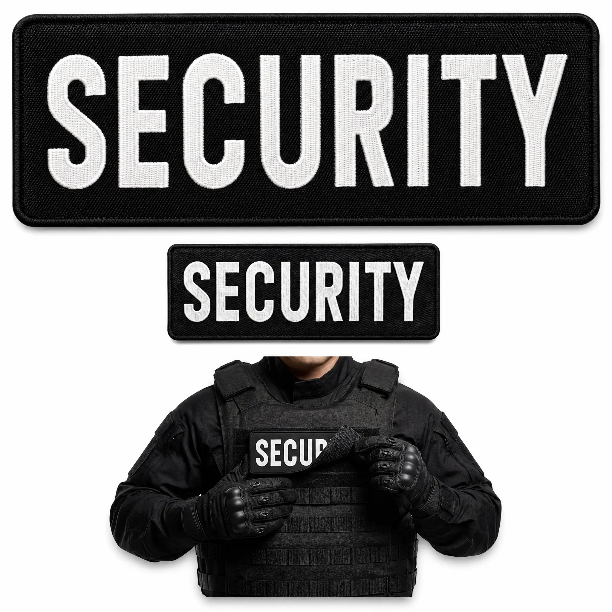 Security Patch Set (2-Pc), Embroidered Hook & Loop