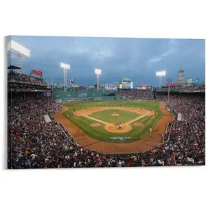 Fenway Park Wall Art Boston Baseball Stadium Wall Decor Boston Fenway Park Picture Canvas Print Massachusetts Poster(1) Canvas Wall Art Poster for Bedroom Living Room Decor 24x36inch