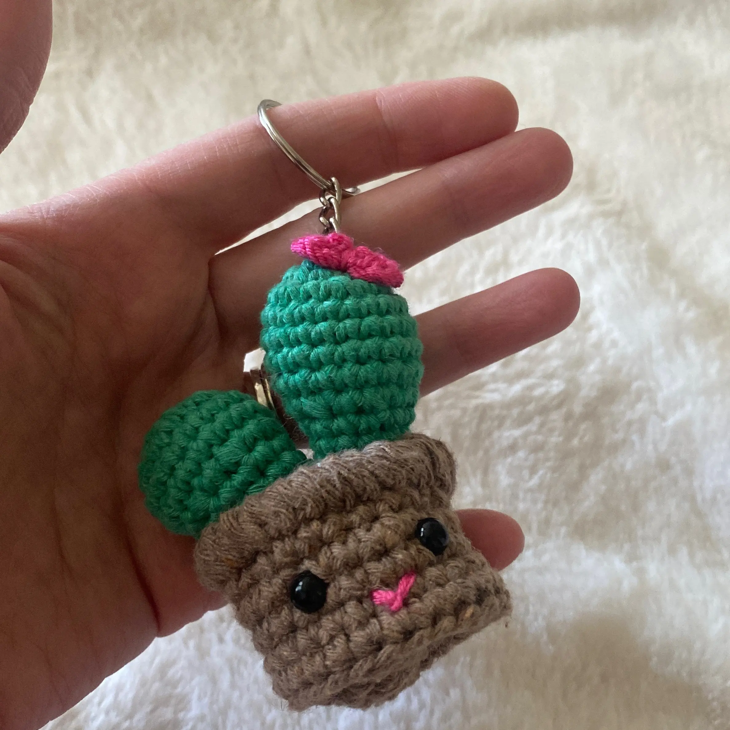 Handmade Succulent Cactus Keychain