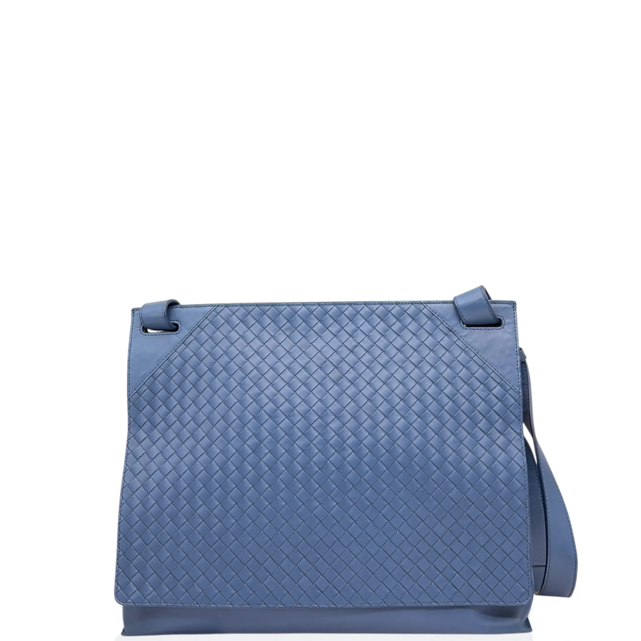 Pre-owned BOTTEGA VENETA Leather Crossbody Bags Crossbody Bag Nappa Intrecciato Nappa Blue (qy040126a2)