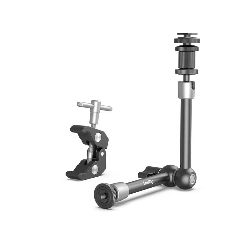 SmallRig Aluminum Alloy Camera Clamps Kit - 11" Magic Arm, 54 mm Anti-Scratch Clamp + Arm, Cold Shoe Adjustable Mount, Photography/Vlogging Camera Accessories for Content Creators - 3726