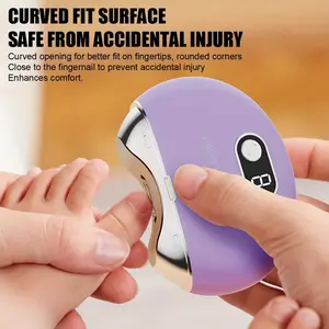 Smart Led Nail Clipper with 360° Auto Alignment | 3-speed Usb Rechargeable Trimmer & Nail Collector | Hypoallergenic Blades for Delicate/thick Nails Care
