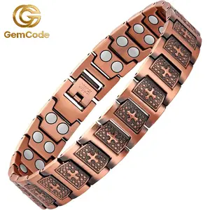 【New】Copper Bracelet for Men, Magnetic Cross therapywealth Bracelets for Men with 3500 Gauss Magnets, Mens Pure Copper material Braceletabundance jewelry gift