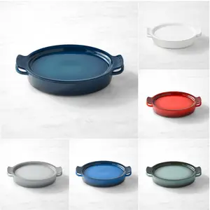 Le Creuset Heritage Stoneware Oval Baker with Platter Lid 3 1/2-Qt. Ultra-Durable Stoneware for Roasting Baking & Desserts Oven-to-Table Ready