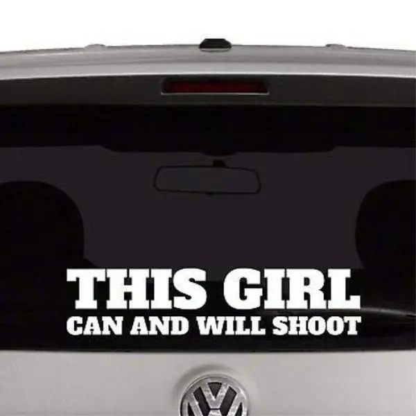 Tamengi This Girl Can and Will Shoot Vinyl Decal Sticker