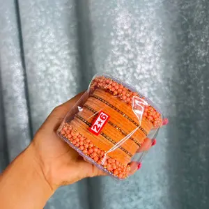 Light orange Velvet bangle set in size 2.6