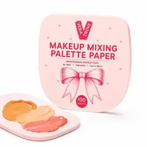 Makeup Mixing Paper, 100 Sheets Disposable Makeup Palette Paper for Foundation, Concealer & Liquid Cosmetics, No Wash Mixing Palette for Makeup Artists and Daily Use
