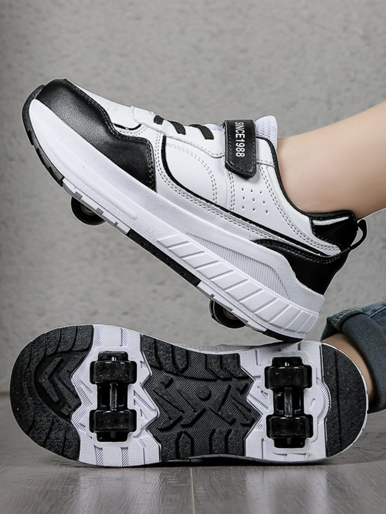 Spring Summer Roller Skates, Skating Shoes, Upgrade Four-Wheel Stability, Detachable Wheels, Outdoor Skateboarding, Anti-Slip Durable Sole, With Wheels