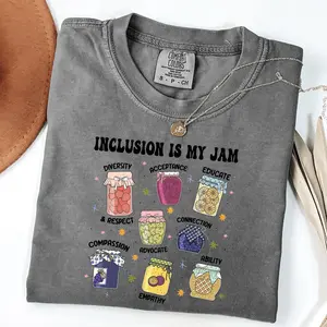 Comfort Colors Inclusion Is My Jam Shirt, Special Education Teacher Shirt, Autism Teacher Gift, Unisex T-Shirt