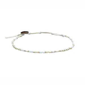Lotus & Luna - Seedbead Anklet - White (Add-On)