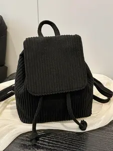 Women's Vintage Backpack New Simple Artistic Design, Casual All-Seasons Mini Drawstring Bag, High-Quality Fashionable Ladies' Shoulder Bag, Stylish Daypacks, Trendy Backpack