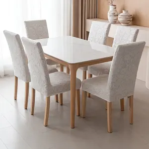 Classic Fashion Floral Chair Cover, Anti-Slip Dustproof Design Pet Friendly, Universal Fit Wooden Dining Chair Seat Covers