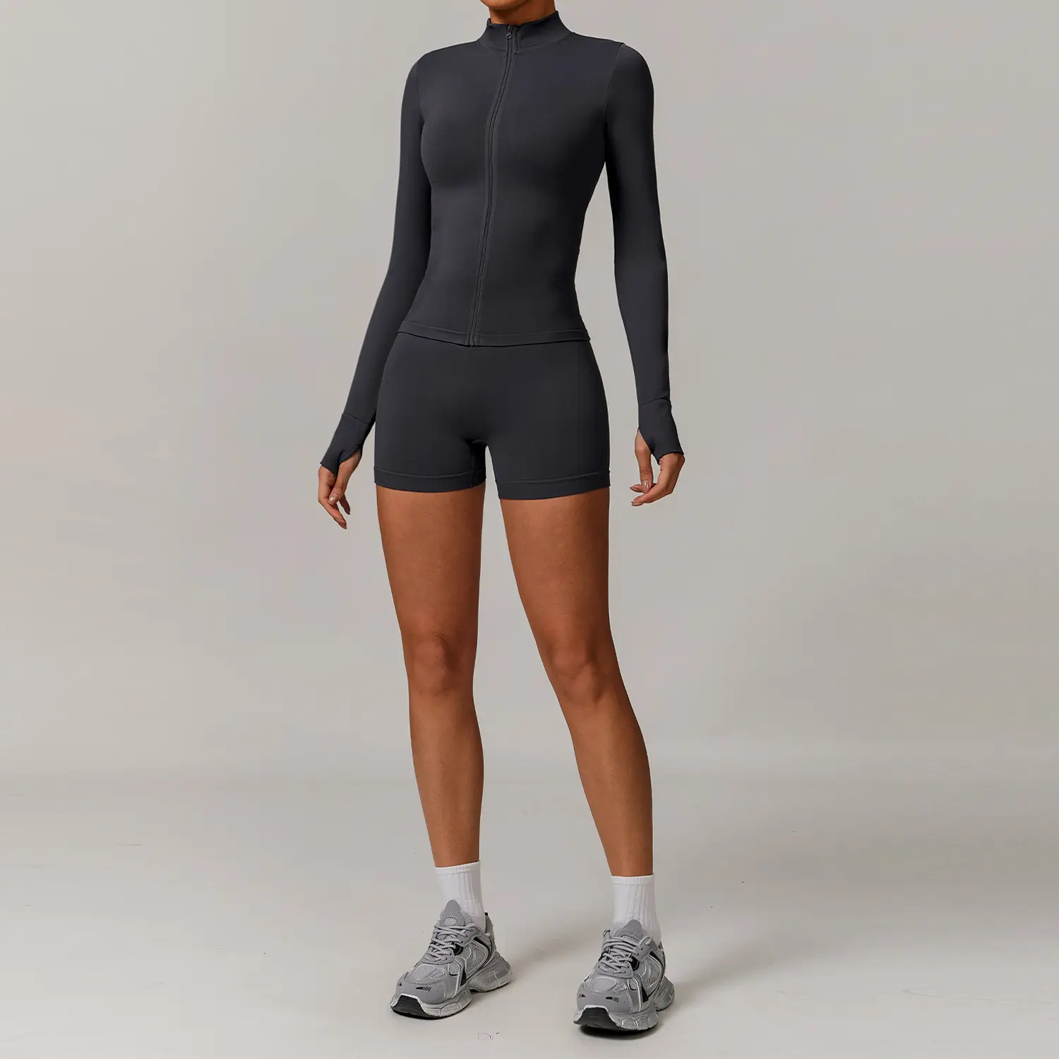 7755 jacket+7137 shorts dark gray