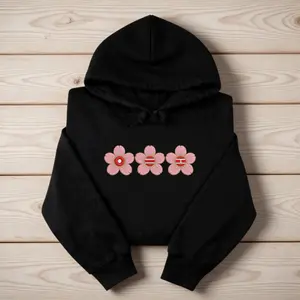 Embroidered Ari-rang Kpop Hoddie,  Kpop Inspired Embroidered Hoddie, Minimal Flower shirt