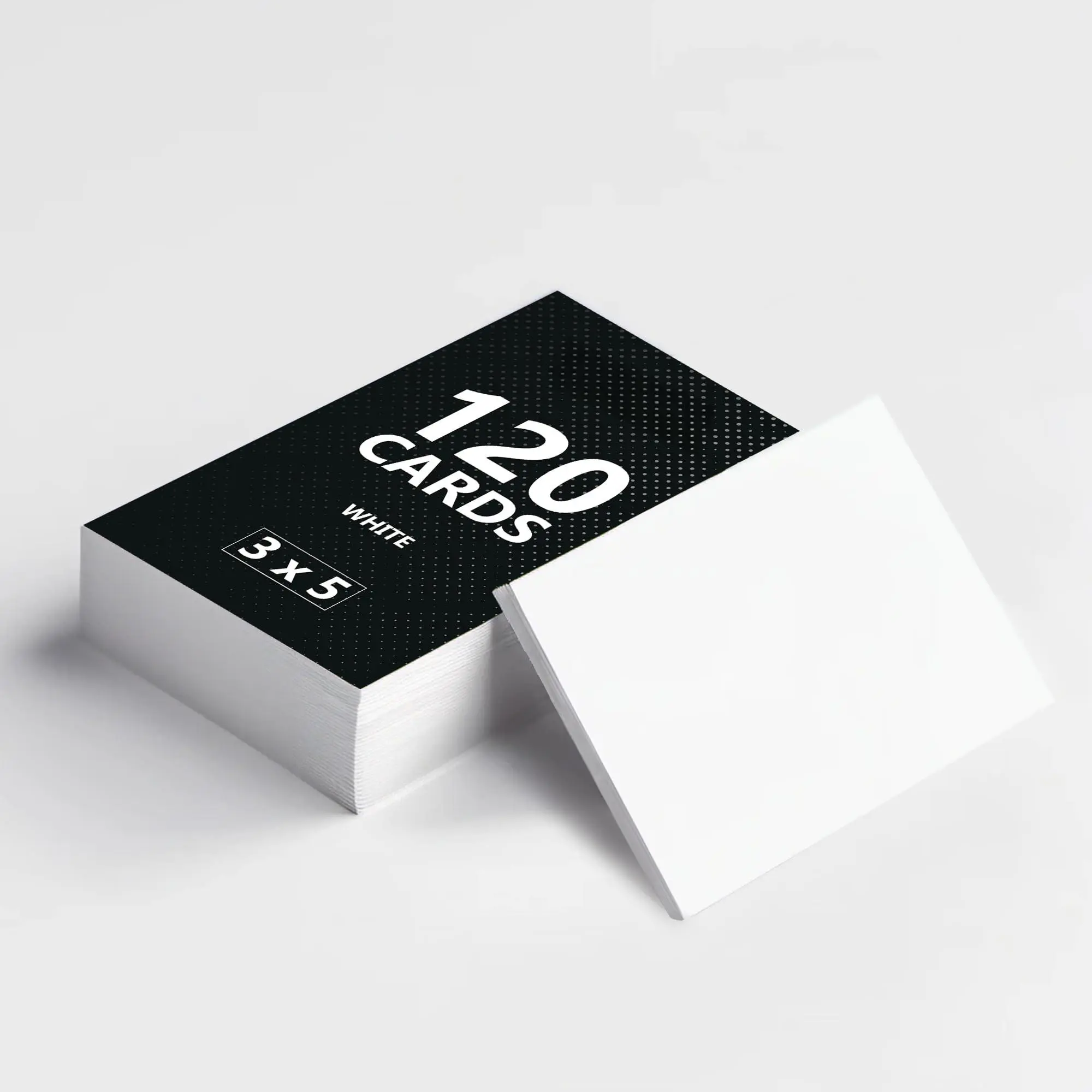 120 Pack Blank Index Cards 3" X 5" - 220 Gsm 80 Lbs | Printable Heavyweight White Cardstock Paper Notecards  Flashcards For School & Studying Bulk Of Note