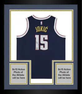 Framed Nikola Jokic Denver Nuggets Autographed Navy Nike Icon Swingman Jersey - BAS - Fanatics Authentic Certified