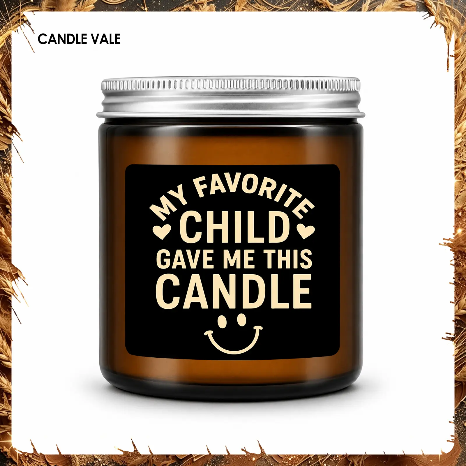 1Pc Handmade Soy Candle - Favorite Child Aroma, Natural Soy Wax Wick, Cozy Home Decor Freshener, Funny Gift for Parents, Mother’s/Father’s Day Birthday Christmas Hand-Poured Fragrance, Geometric