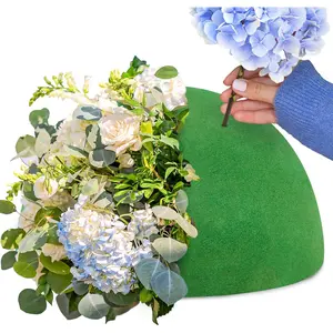Floral  Half Ball 7.48" for Floral Arrangements, Round Floral  Half Balls Green, Wet Flower  for