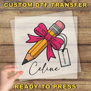 Custom Pre-School Teacher Ready To Press Design, Personalized Teacher DTF Transfer