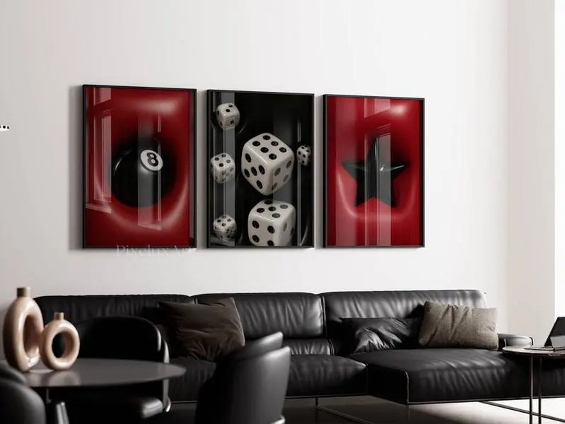 Set of 3 Hypebeast Wall Art, 3D Print, Trendy Urban Street Decor, Cool Game Room Poster, HypeBeast Room Décor