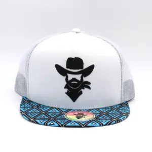 De Rancho Fine Aztec Print Hat (White/Blue)