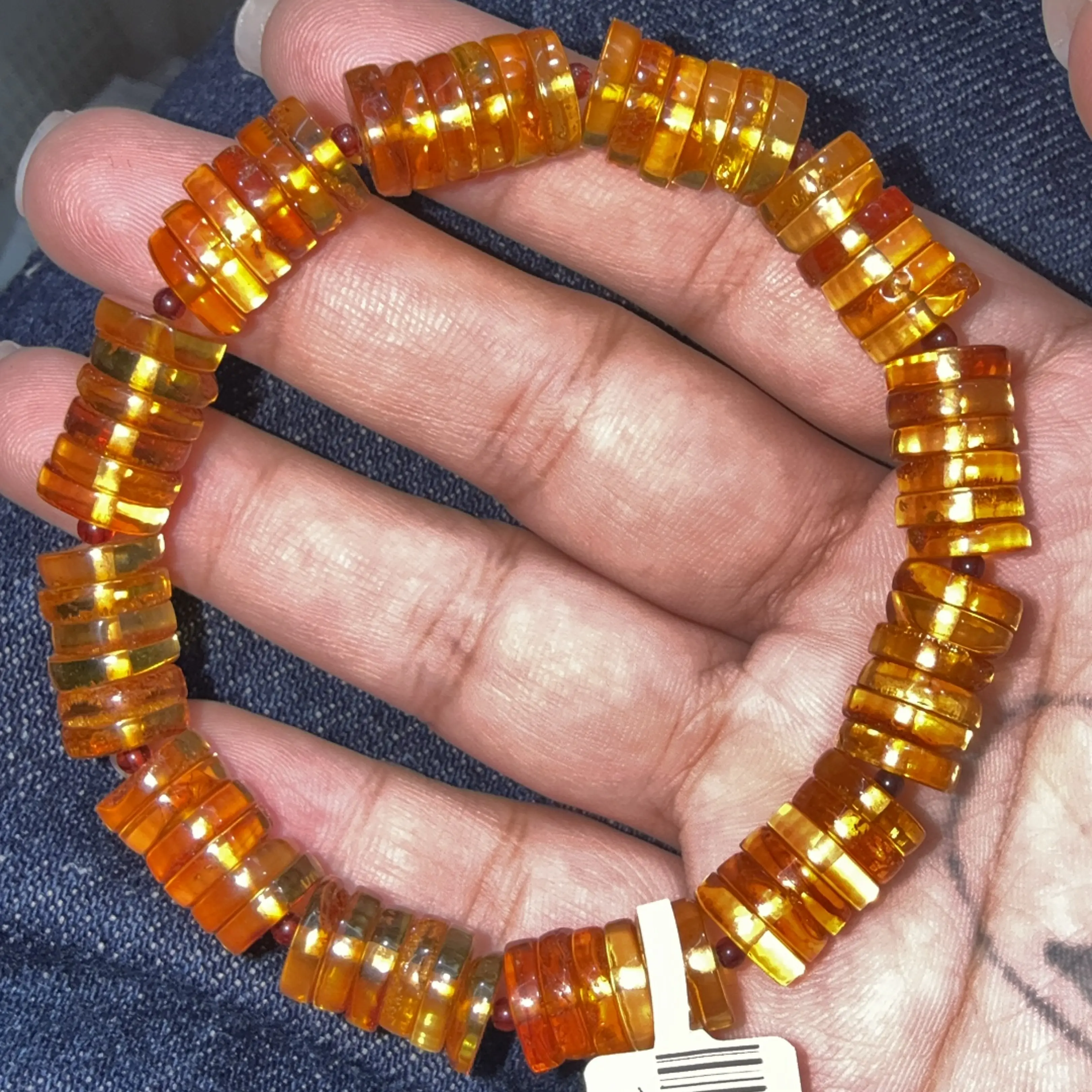 Leah(16282)gc.Round amber bracelet