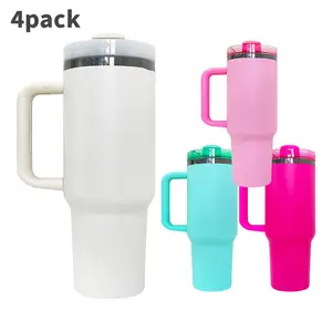 4/8/12 Pack USA Warehouse H2.0 40oz Mirror Black Plated Tumbler For Laser Engraving Drinkware Flasks