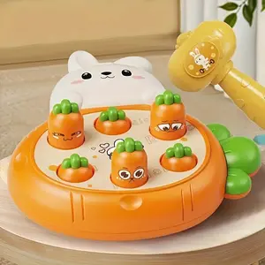 Cartoon Carrot Pounding Game Set, Interactive Learning Toy for Kids, Improve Hand-Eye Coordination & Reaction Skills, Fun Parent-Child Activity