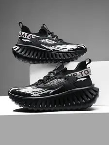 Men's Large Size Comfortable Outdoor Casual Shoes, Sneaker, Walking Running Sneakers, Unique Design, Textile Lining, Rubber Sole, Fashion Element, Perfect for Sports Enthusiasts