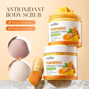 SADOER Turmeric Antioxidant Body Scrub – Deep Cleansing & Exfoliating, Brightening, Natural Formula, Gentle for All Skin Types, All-in-One Body Care