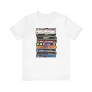 Retro 90s R&B Cassette Tape T-Shirt - Jodeci, Boyz II Men, TLC, Ginuwine, Guy, SWV and More - Nostalgic Music Tee for Fans
