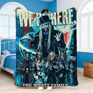 The Wyatt Family horror poster print plush blanket is suitable for all seasons and is a must-have for sofas, bedrooms, and offices.a perfect gift.